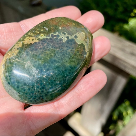 🐊Kabamba Ocean Jasper Palm Stone🐊 - Picture 5 of 12